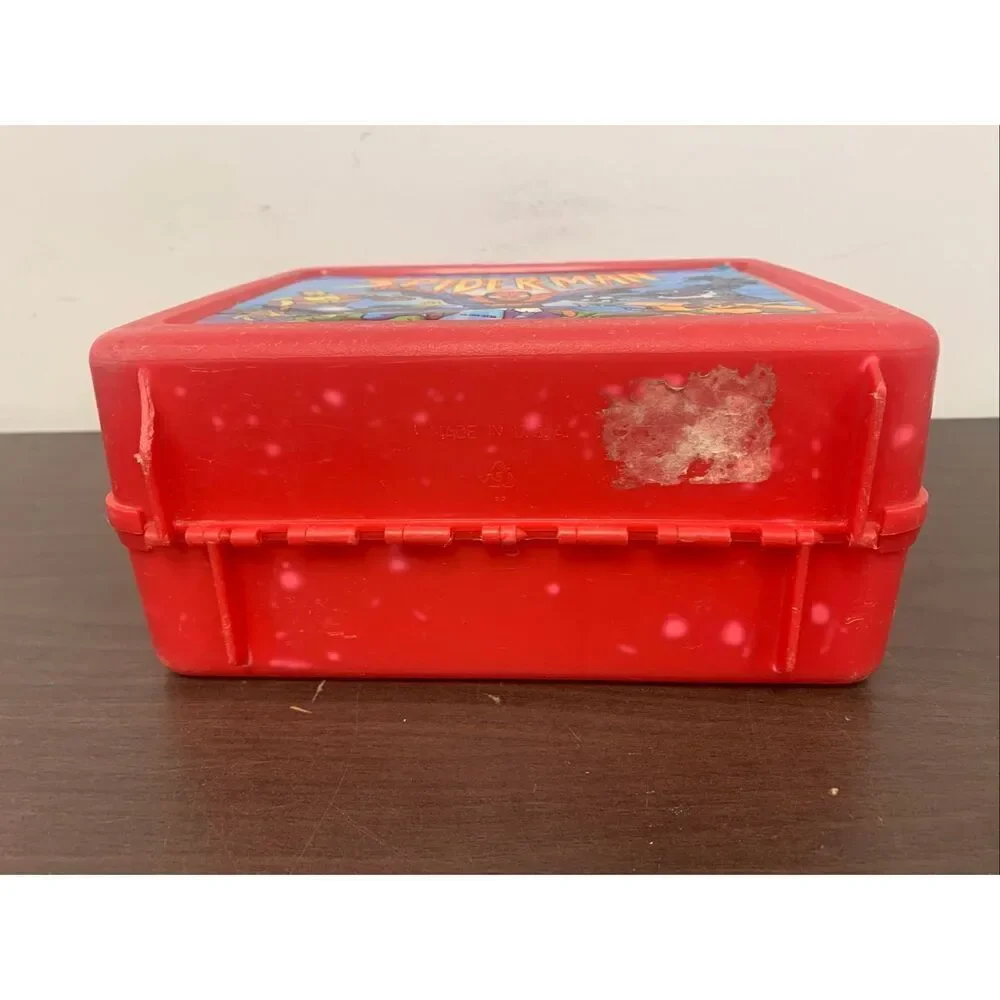 Vintage 1995 The Amazing Spider-Man Red Plastic Lunchbox Only